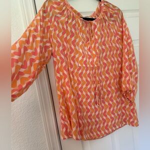 Tyler Böe SILK Chevron Patterned Blouse
